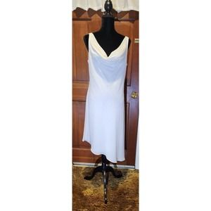 VINTAGE‎ Dollar Dress Y2K White Sequins Cowl Neck Fairycore HOCO Size Medium